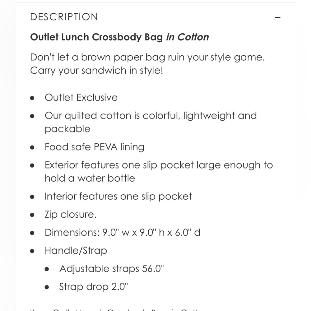 Vera Bradley Crossbody Lunch Bag in Bali Jungle - Picture 3 of 3